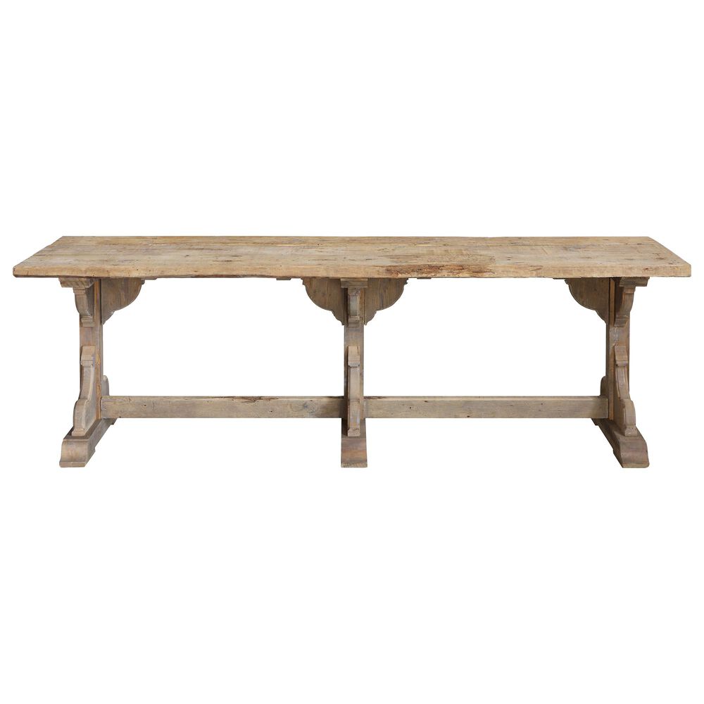 Teak Interiors Backyard Farmer Dining Table in Brown, , large