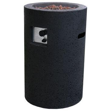 Elementi Fire Lava Tube Round Liquid Propane Fire Column in Black, , large