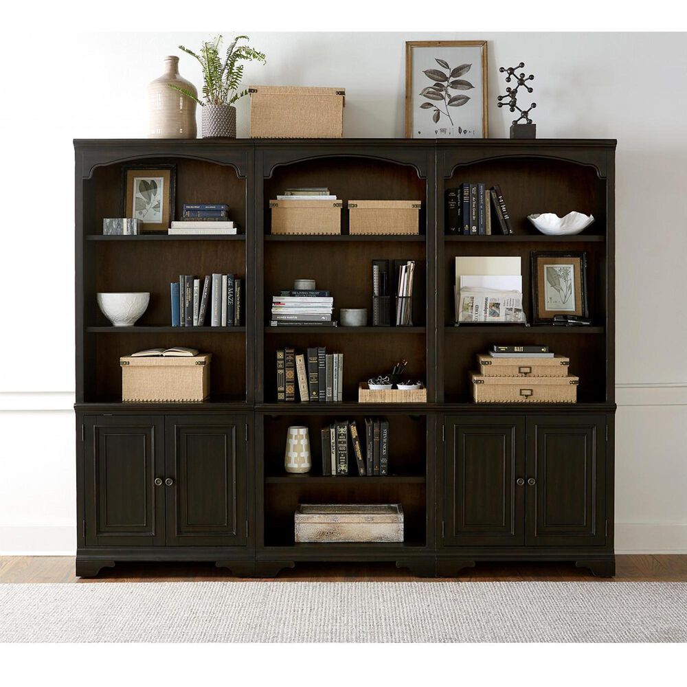 Riva Ridge Hampton Open Bookcase in Black CherryIncludes 1 open