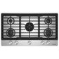 KitchenAid 36" Gas Cooktop with 5 Burners and Integrated Wok Grate in Stainless Steel, , large