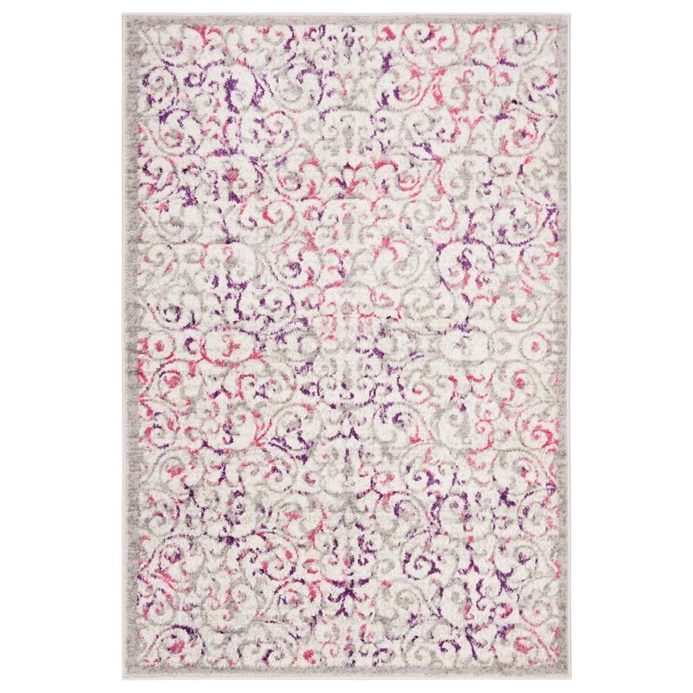 Safavieh Skyler SKY198F 4" x 6" Ivory and Pink Area Rug, , large