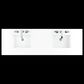 James Martin Vanities Savannah 72" Double Bathroom Vanity in Driftwood with 3 cm White Zeus Quartz Top and Rectangular Sinks, , large