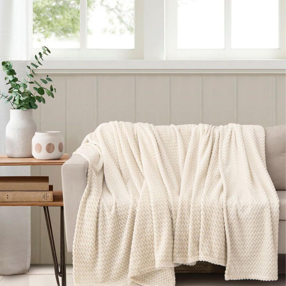 Jacquard King Blanket in Oak, , large