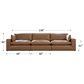 Ashley Emilia 3-Piece Stationary Symmetrical Sectional Sofa in Caramel, , large