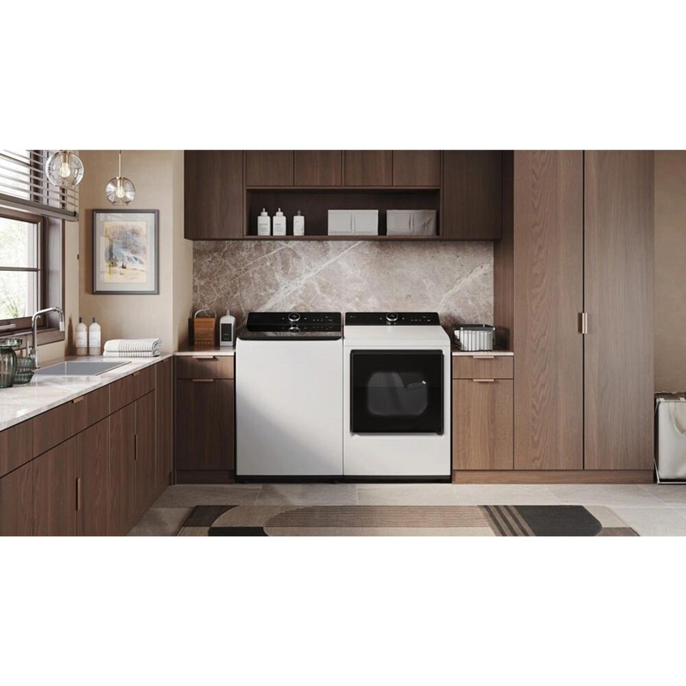 LG 5.5 Cu. Ft. Smart Top Load Washer and 7.3 Cu. Ft. Gas Dryer Laundry Pair in White, , large