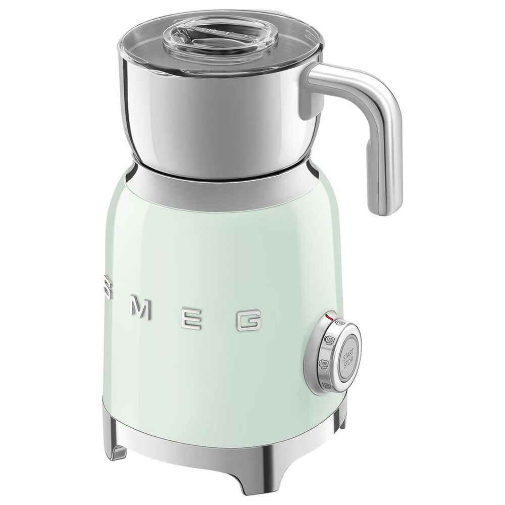 Smeg 20 Oz Retro Style Milk Frother in Pastel Green and Polished Chrome, , large