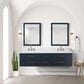 Lexora Home Castor 72" Double Bathroom Vanity in Blue with 2 cm White Carrara Marble Top, Rectangular Sinks and 34" Mirrors, , large
