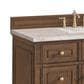 James Martin Vanities Lorelai 48" Single Vanity in Mid-Century Walnut with 3 cm Victorian Silver Quartz Top, , large