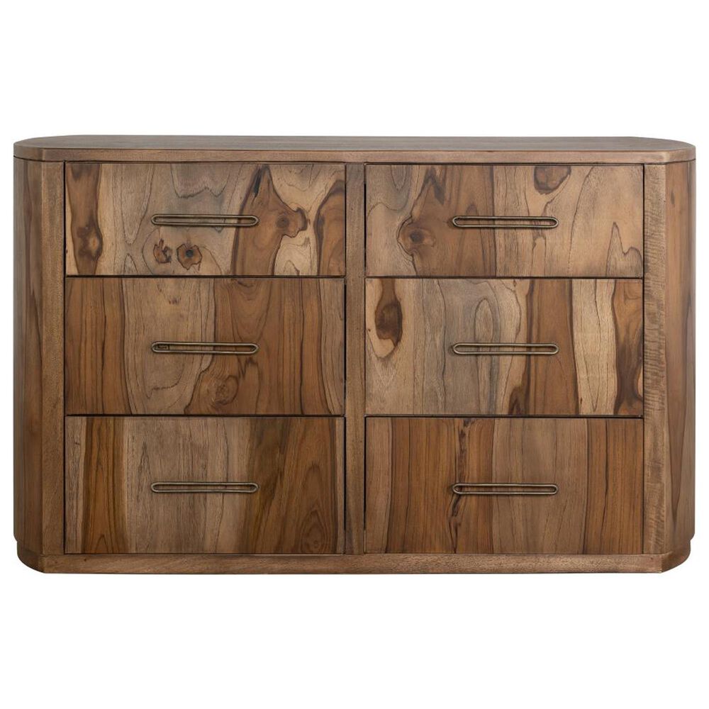 Fallridge Balam 6-Drawer Dresser in Natural Teak, , large