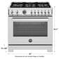 Bertazzoni Professional 5.7 Cu. Ft. Freestanding Dual Fuel Range in Stainless Steel, , large
