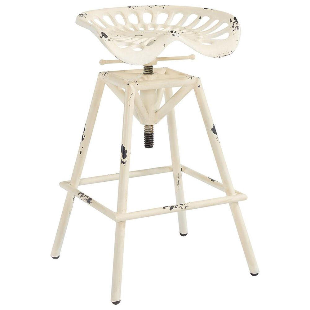 Blue River Osbourne Adjustable Bar Stool in Antique White, , large