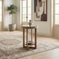 Belle Furnishings Danby Chairside Table in Nutmeg and Alabaster, , large
