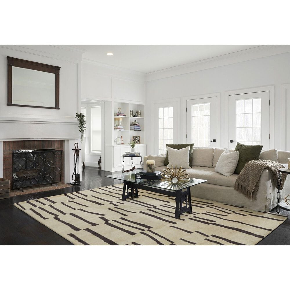 Momeni Simba 8" x 10" Ivory Area Rug, , large