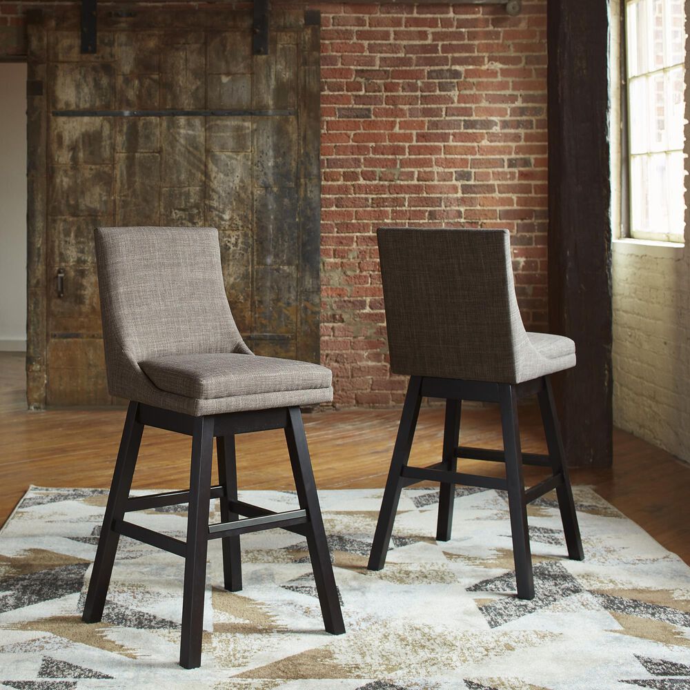 Signature Design by Ashley Tallenger 30&quot; Swivel Barstool in Light Gray, , large