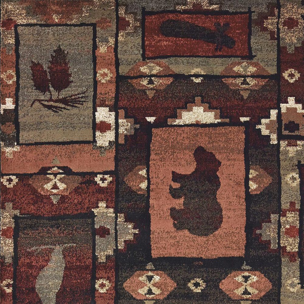Oriental Weavers Woodlands 9601D 1&#39;10&quot; x 3&#39; Brown Area Rug, , large