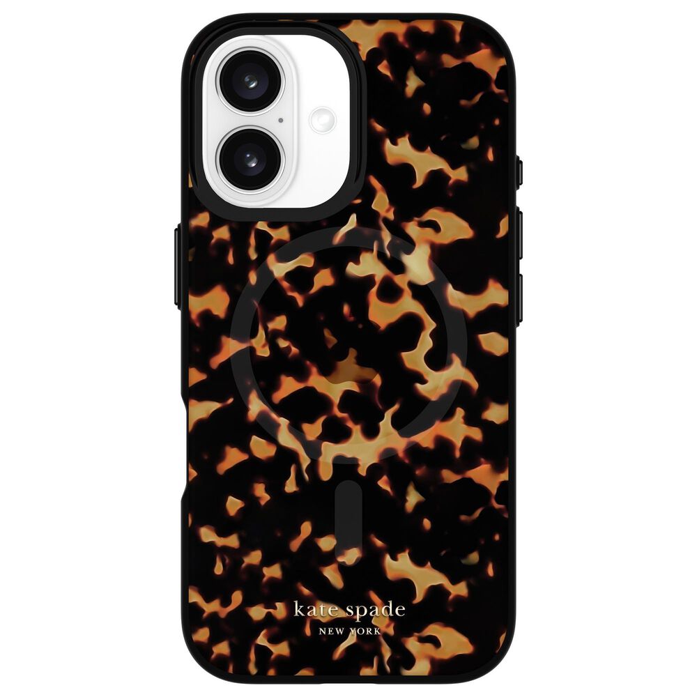 Kate Spade Protective MagSafe Case for iPhone 16 in Tortoiseshell, , large