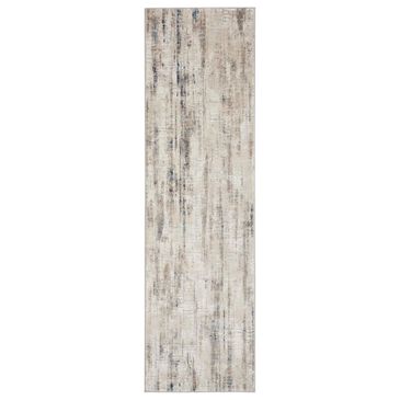 Nourison Infinity IFN02 2"2" x 7"6" Ivory, Grey and Blue Runner, , large
