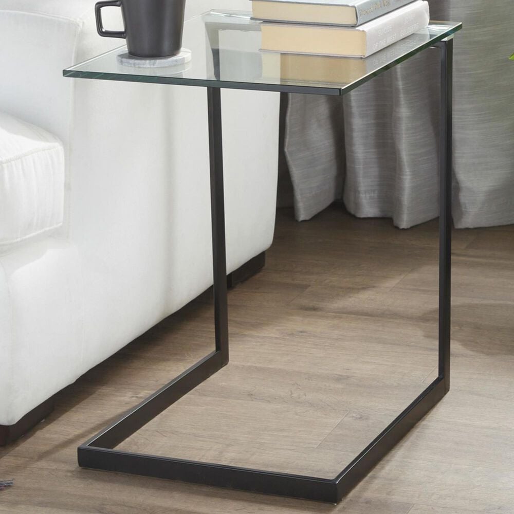Lumisource Zenn End Table in Black and Clear, , large