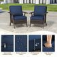 Sunwell Garden 3-Piece Patio Chat Set in Navy, , large