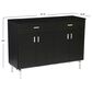 Furniture of America Belcher Buffet in Black and Silver, , large