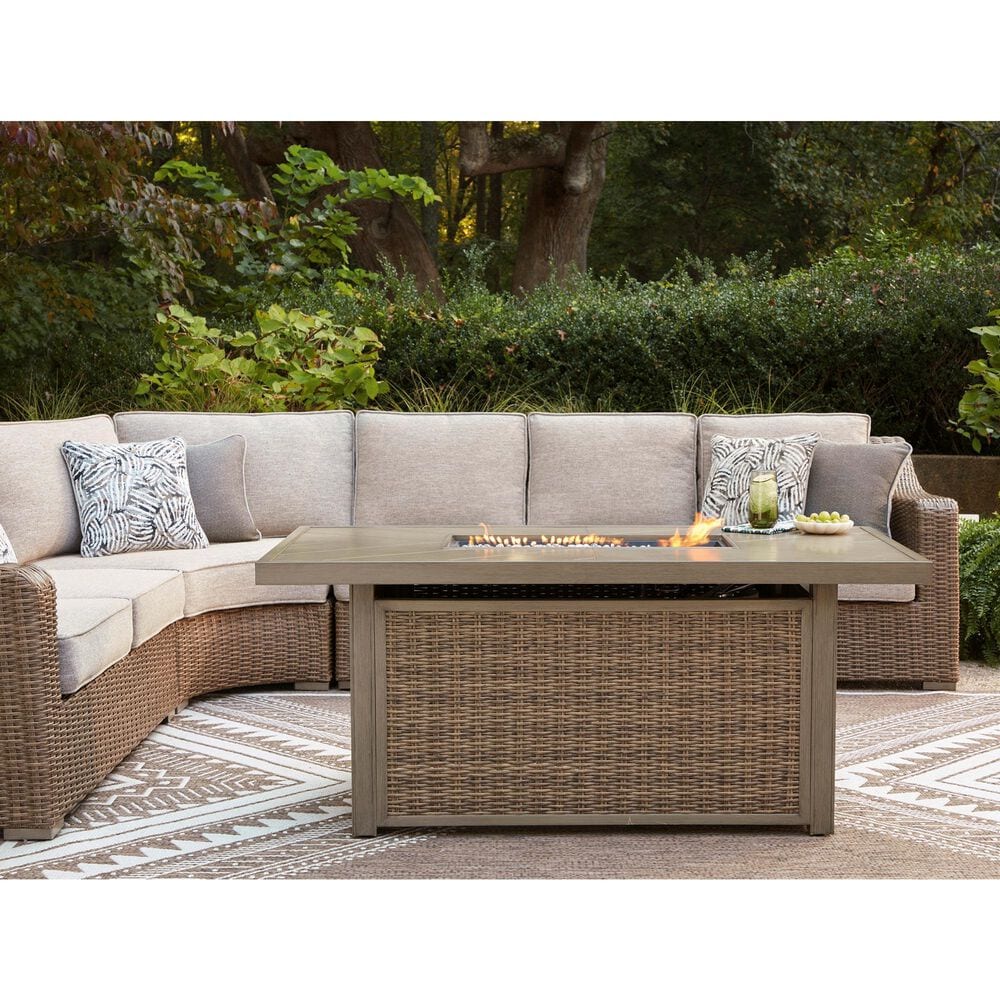 Ashley Laguna Heights 4-Piece Outdoor Sectional in Beige, , large