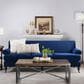 Jennifer Taylor Home Alana Lawson Stationary Sofa in Navy Blue Velvet, , large