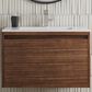 James Martin Vanities Mantova 31.5" Single Vanity in Mid-Century Walnut with 3 cm Glossy White Composite Stone Top and Rectangular Sink, , large