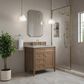 James Martin Brittany 36" Single Bathroom Vanity in Pecan with 3 cm Charcoal Soapstone Silestone Top and Rectangular Sink, , large