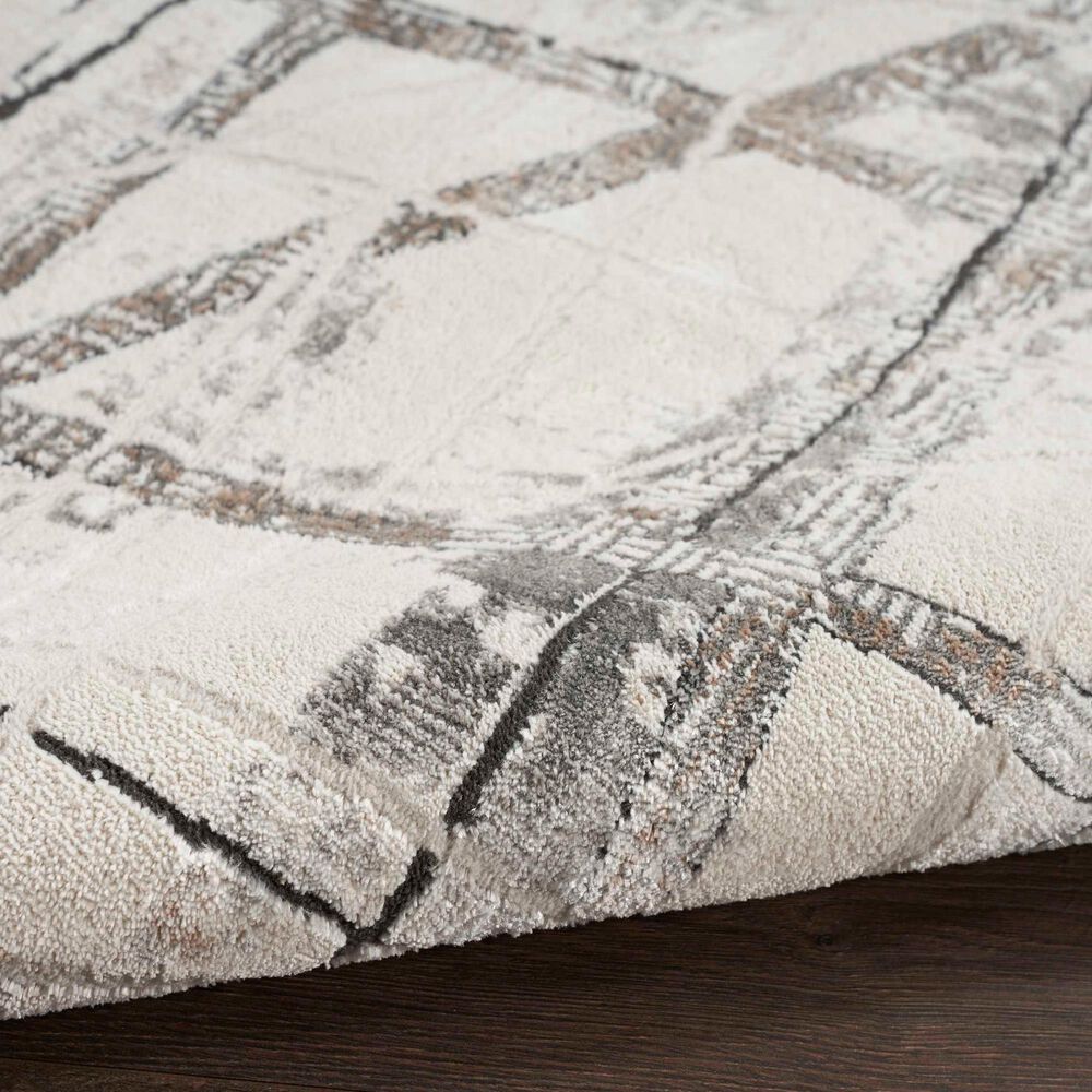 Nourison Desire 5&#39;3&quot; x 7&#39;3&quot; Grey and Silver Area Rug, , large