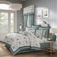 J. Queen New York Blossom View 4-Piece Queen Comforter Set in Teal, , large