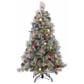 The Gerson Company 4.5" Pre-Lit Pine Artificial Christmas Tree with White LED Lights in Green, , large