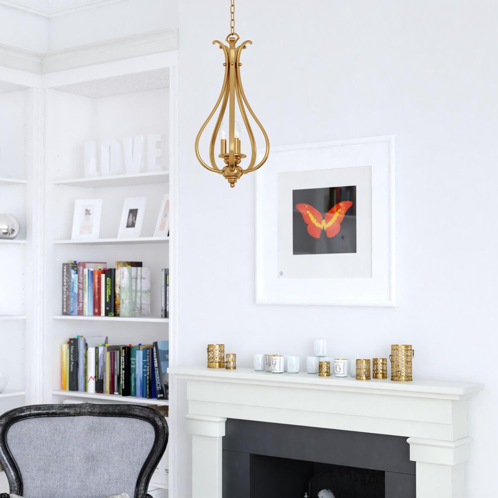 Vaxcel Monrovia 3-Light Pendant in Muted Brass, , large