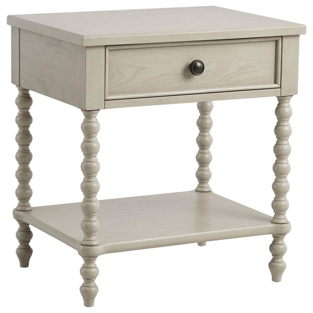 Hearth and Haven 1-Drawer Nightstand with Lower Shelf in Antique Cream, , large