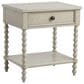 Hearth and Haven 1-Drawer Nightstand with Lower Shelf in Antique Cream, , large