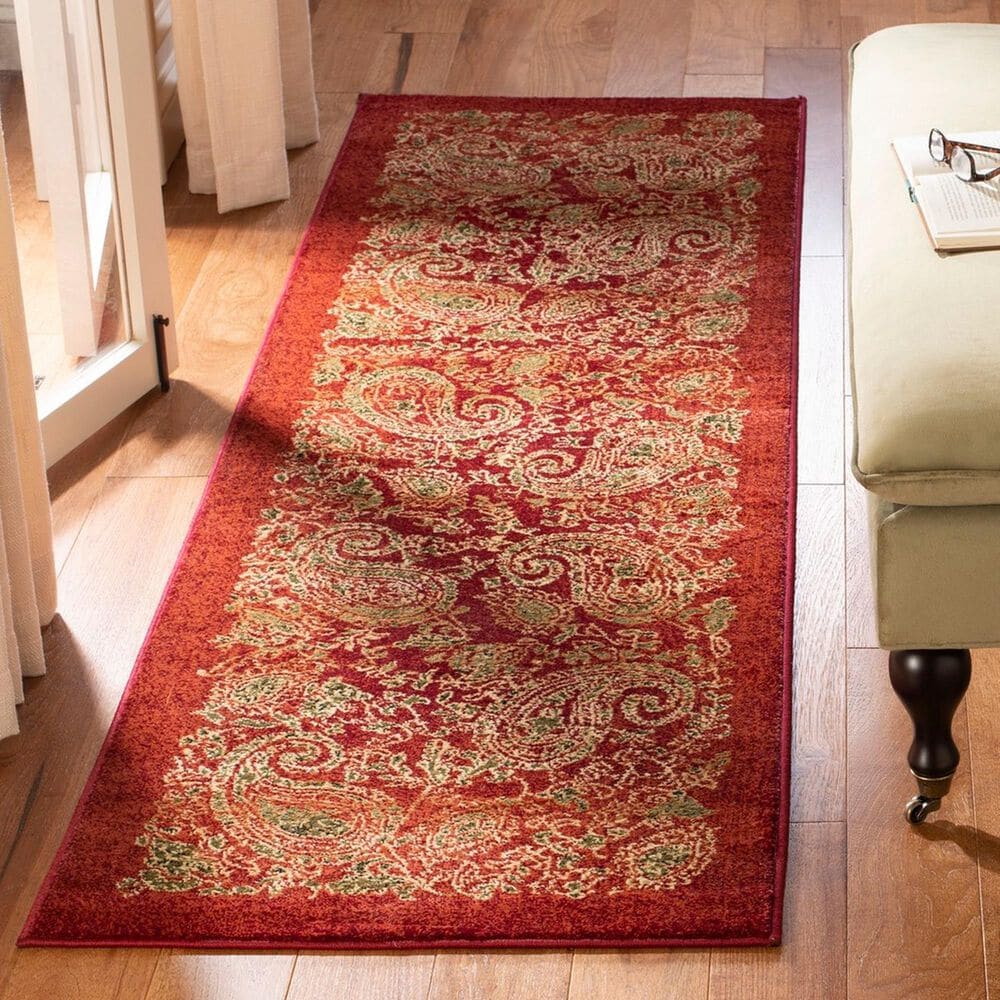 Safavieh Lyndhurst 2&#39;3&quot; x 8&#39; Red and Multicolor Runner, , large
