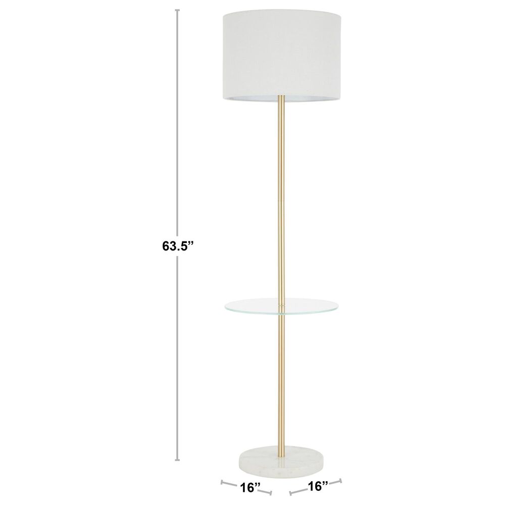 Lumisource Chloe Floor Lamp in White and Gold, , large