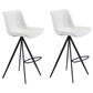 Zuo Modern Aki Bar Stool in White and Black (Set of 2), , large