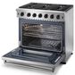 Thor Kitchen 36" Freestanding Professional Gas Range with Storage Drawer in Stainless Steel, , large