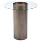 Zuo Modern Emi End Table in Antique Gold and Glass, , large