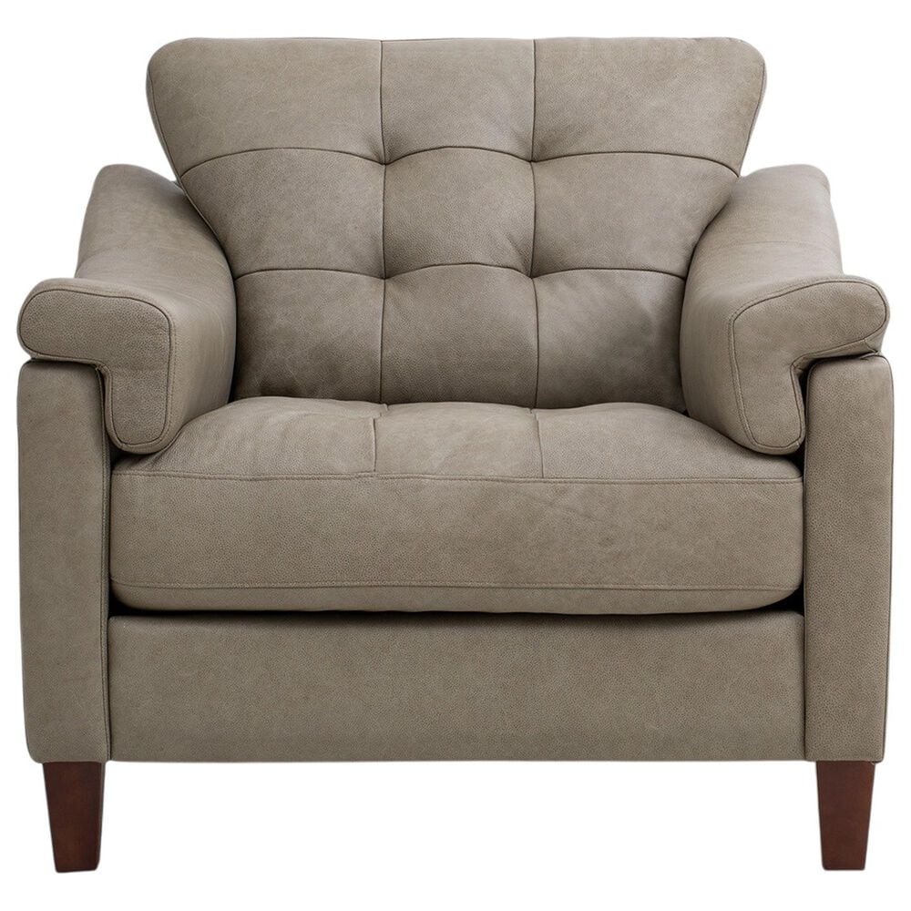 Italiano Furniture Ellis Accent Chair and Ottoman in Green Pea, , large