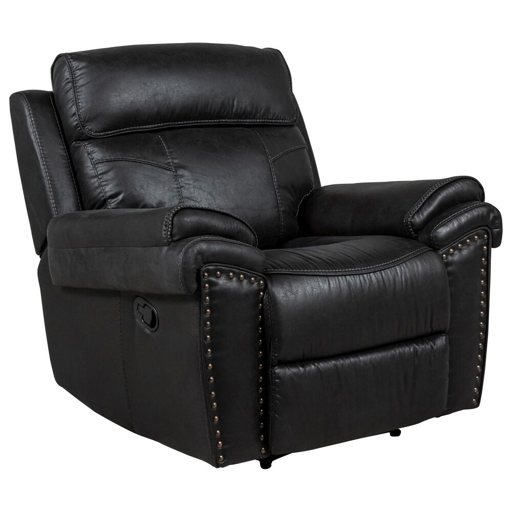 Fan Creek Manual Recliner in Black, , large