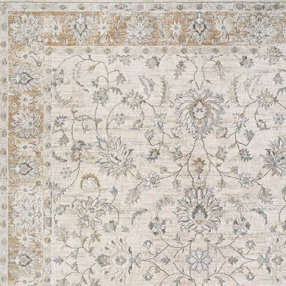 Surya Brunswick Light Gray, Cream, Medium Brown, Light Brown, Charcoal and Mustard 7&#39;10&quot; Round Area Rug, , large