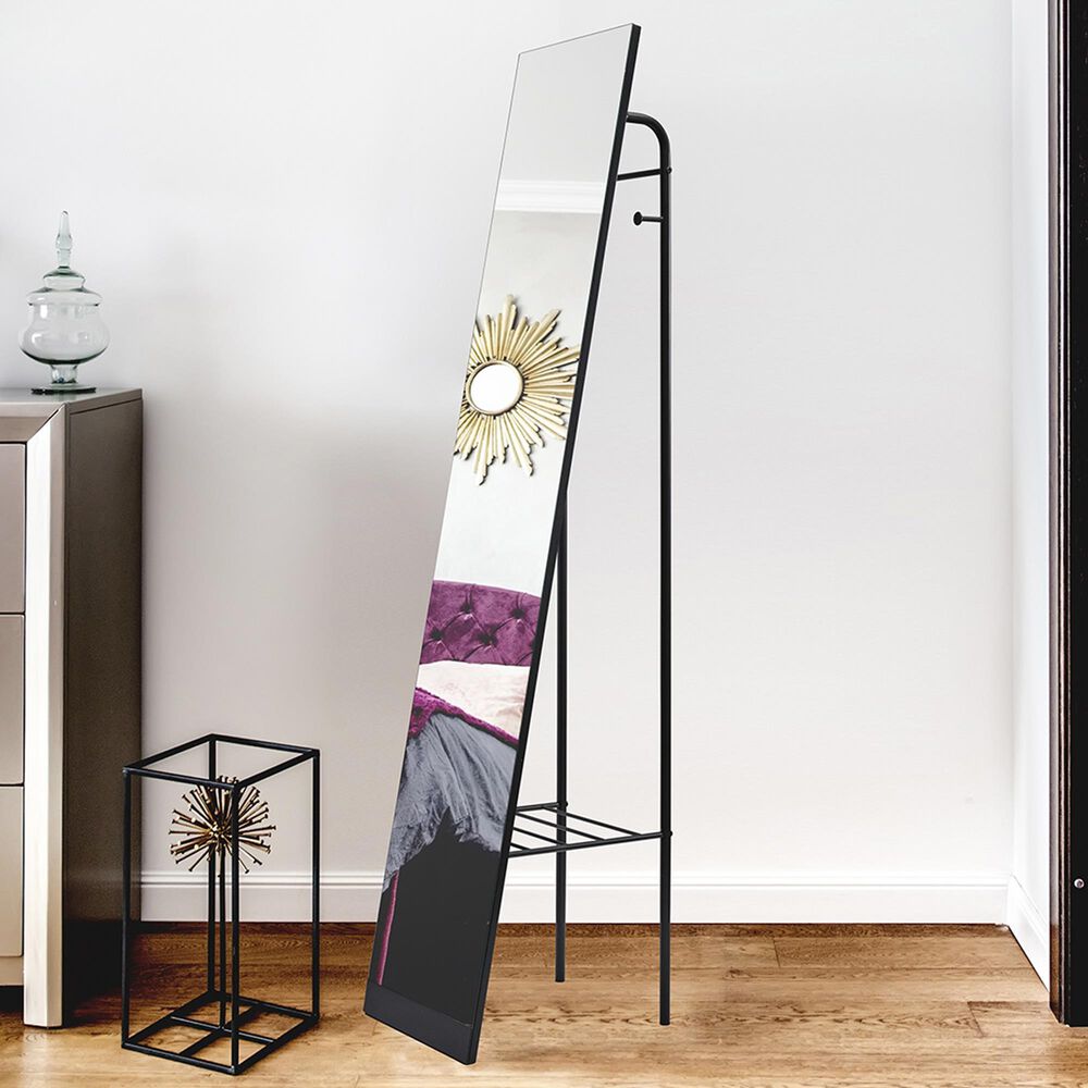 Adesso Tillie Floor Mirror in Black NFM