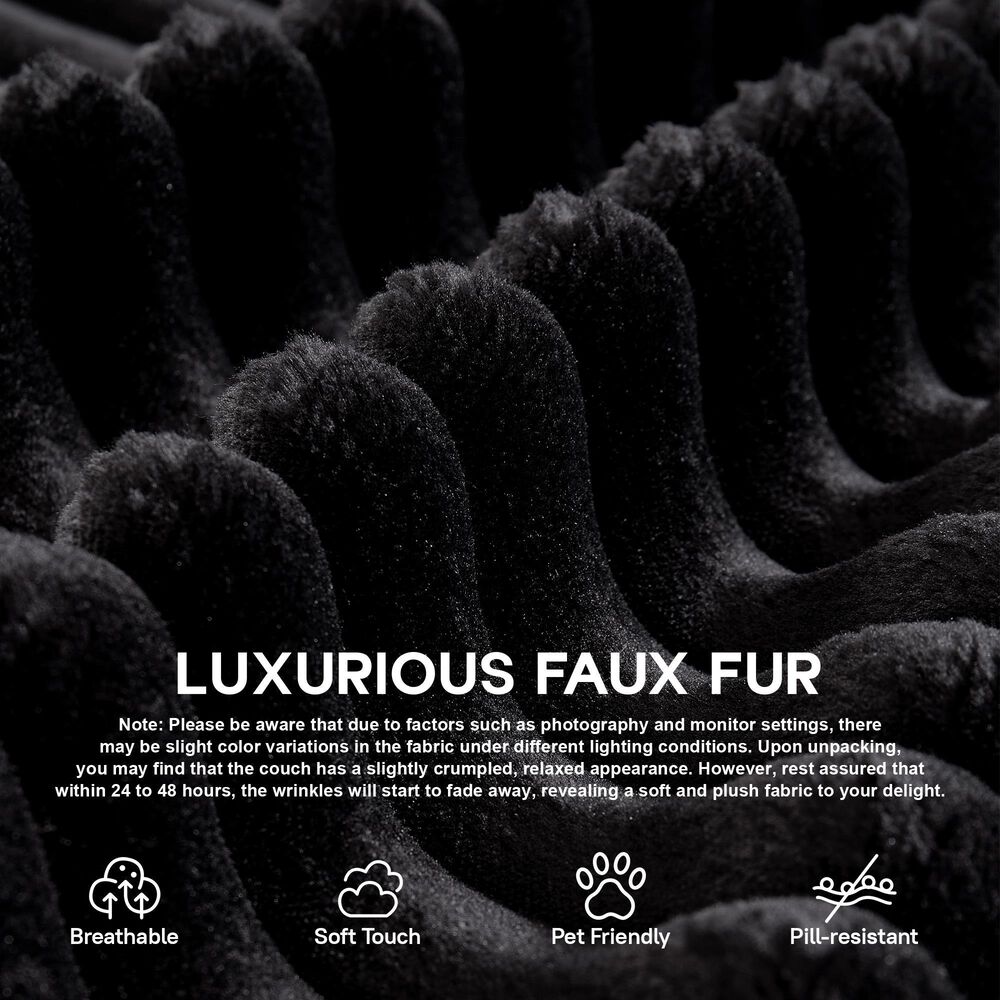 HOMLUX 108" Modular Sofa Set in Black, , large