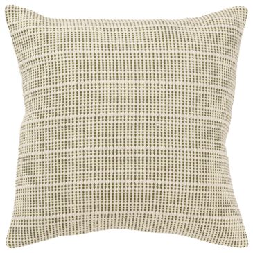 Rizzy Home 20" x 20" Geometric Down Filled Throw Pillow in Green and Natural, , large