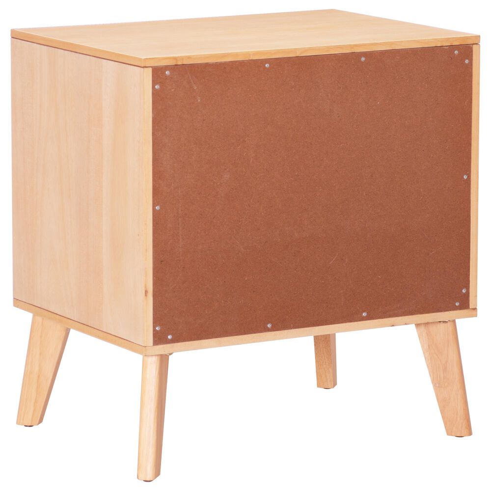 Linon Home Decor Reid 2-Drawer Nightstand in Natural, , large