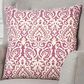 Rizzy Home 22" x 22" Damask Down Pillow in Pink and White, , large