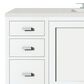 James Martin Vanities Addison 60" Single Bathroom Vanity in Glossy White with 3 cm Lime Delight Quartz Top and Rectangular Sink, , large
