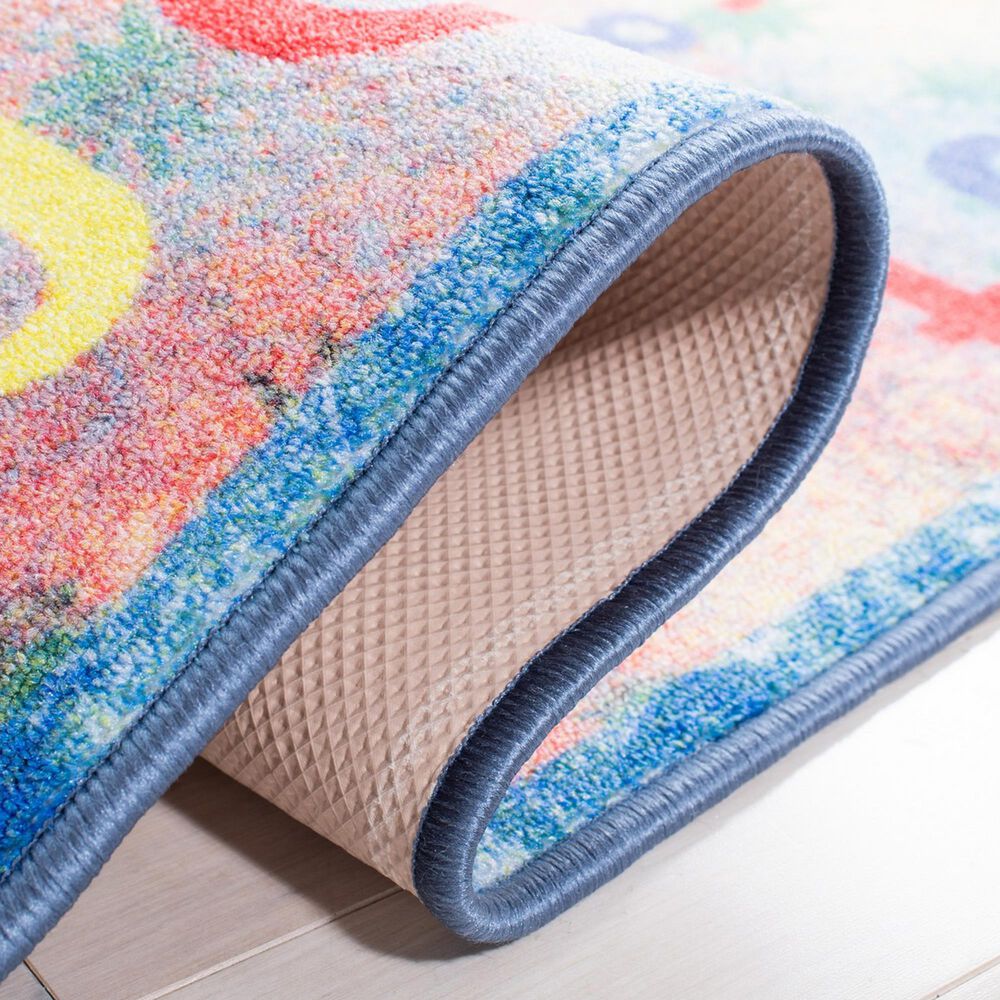Safavieh Kids Playhouse 5&#39;5&quot; x 7&#39;7&quot; Blue and Orange Rug, , large