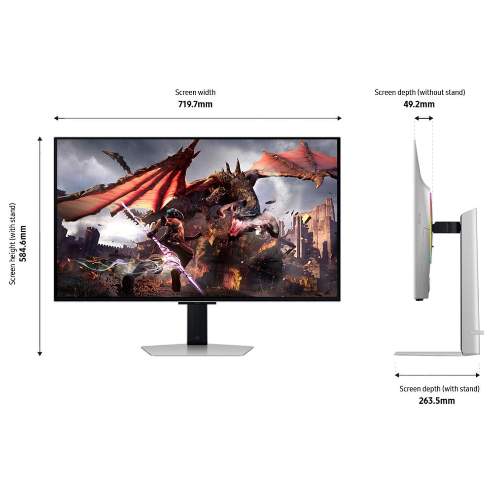 Samsung 32&quot; Odyssey OLED G8 &#40;G80SD&#41; 4K UHD Smart Gaming Monitor in Silver, , large